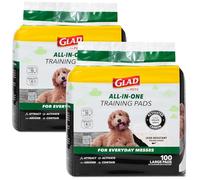 Glad for Pets Black Charcoal Puppy Pads, 100 Count -2 Pack | Puppy Potty Training Pads That Absorb & NEUTRALIZE Urine Instantly | New & Improved Quality Puppy Pee Pads