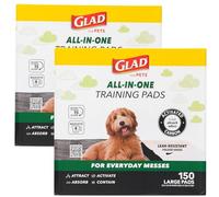 Glad for Pets Black Charcoal Puppy Pads, 150 Count - 2 Pack | Puppy Potty Training Pads That Absorb & NEUTRALIZE Urine Instantly | New & Improved Quality Puppy Pee Pads