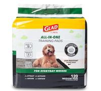 Glad for Pets Black Charcoal Puppy Pads - Super Absorbent Disposable Dog Pee Pads, Potty Training Pads, and Pet Supplies - Grey Dog Pee Pads for Crate Training and Indoor Use 17.5" x 23.5" - 120 Count