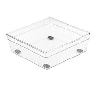 Glad GLD-71053 BIN Pantry, Kitchen Organization and Craft Storage Org W Nonslip Feet Square Clear 6X6X2.2In, Plastic