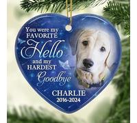 Glad Gua A Big Piece of My Heart Lives in Heaven Christmas Ornaments, Dog Memorial Gifts for Loss of Dog, Pet Memorial Gifts for Dogs, Loss of Pet Sympathy Gift Dog, Christmas Tree Decorations