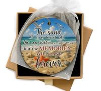 Glad Gua Beach Memories Ornament with Gift Box - Coastal Ceramic Keepsake Gift for Women, Friends, Family, Men - Sentimental Holiday or Christmas Decoration