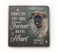 Glad Gua Dog Memorial Gifts for Loss of Dog, Dog Memorial Stone, Pet Memorial Gifts, Pet Loss Gifts, Pet Memorial Stones, Cemetery Decorations for Grave, Memorial Personalized Square Shaped Stone