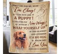 Glad Gua Don't Cry for Me, Personalised Photo Christmas Blankets and Throws, Memorial Gifts for Dog Loss, Sympathy Gift for Dog Lovers