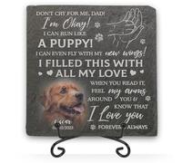 Glad Gua Don't Cry for Me, Personalized Photo Dog Memorial Stone, Dog Memorial Gifts for Loss of Dog, Sympathy Gift, Dog Bereavement Gifts, Cemetery Decorations for Grave, Pet Loss Gifts