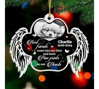 Glad Gua I'll Miss You for The Rest of My Life, Personalised Photo Dog Christmas Ornaments 2024, Christmas Memorial Gifts for Loss of Dog, Sympathy Gift for Dog Lovers, Acrylic Dog Ornaments