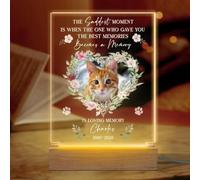 Glad Gua in Loving Memory Personalized Acrylic 3D Led Light, Dog Memorial Gifts for Loss of Dog Sympathy Gift, Pet Memorial Gifts, Dog Bereavement Gifts, Dog Memory Gifts, Pet Loss Gifts