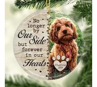 Glad Gua No Longer By Our Side Christmas Tree Ornaments, Dog Memorial Gifts for Loss of Dog, Pet Loss Gifts, Pet Memorial Gifts for Dogs, Christmas Tree Decorations, Personalised Ceramic Ornament