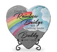 Glad Gua Rainbow Bridge Pet Memorial Gifts Personalized Dog Memorial Stone, Dog Memorial Gifts for Loss of Dog, Pet Loss Gifts, Pet Memorial Stones, Cat Memorial Gifts