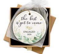 Glad Gua Wedding Gifts for Bride and Groom, Mr and Mrs 2026 Wedding Ornament, Ceramic Keepsake Gift for Couples, Engagement Decoration with Gift Box