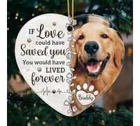 Glad Gua You Would Have Lived Forever Memorial Christmas Ornaments, Angel Dog Christmas Ornaments, Dog Memorial Gifts for Loss of Dog, Pet Loss Gifts, Dog Memorial Gifts, in Memory of Dog