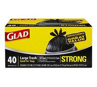 Glad Strong Quick-Tie Large Trash Bags, 30 Gallon, 40 Count