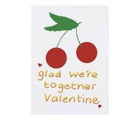 'Glad We're Together Valentine' Temporary Tattoo - Water Resistant, Skin-Safe, Non-Toxic Transfer (TO00081909)