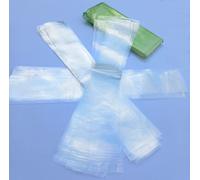 Glad2Be Ice Candy Wrapper, 100 Transparent/Green Plastic Ice Candy Bags, Mold for Frozen Desserts and Snacks