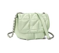 Gladdon Small Shoulder Bag Vegan Leather Handbag with Lock Crossbody Bag Pleated Design Mobile Phone Bag for Women Teenagers, Green