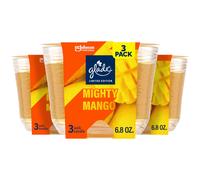 Glade 3-Wick Scented Candle Jar Mighty Mango Air Freshener Infused with Essential Oils 6.8 Oz 3 Count
