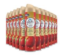 Glade Aerosol Air Freshener, Aerosol Room Spray and Odour Eliminator for Home Infused with Essential Oils, Limited Edition Christmas Air Freshener, Warm Apple Pie, Pack of 12 (12x300ml)