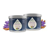 Glade Aromatherapy Candle Gift Set, Home Decor Scented Relaxing Jar Candle, Up to 37 Hour Burn Time, Moment of Zen with Lavender & Sandalwood, Pack of 2 (2 x 260 g)