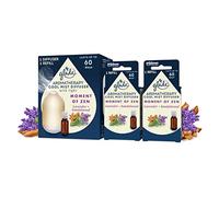 Glade Aromatherapy Cool Mist Diffuser Gift Set, Home Dcor Essential Oils Diffuser Calming Fragrance, Moment of Zen with Lavender & Sandalwood, 1 Holder + 3 Refills