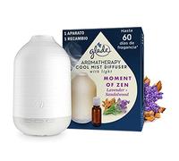 Glade Aromatherapy Essential Oil Diffuser, Moment Of Zen, Lavender & Sandalwood, Diffuser And Refill, With USB And Dimmable Light, Colorless, 84 x 108 x 138
