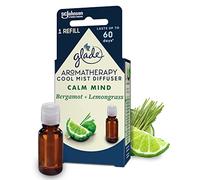 Glade Aromatherapy Essential Oil Diffuser Refill, Cool Mist Aromatherapy Diffuser & Air Freshener for Home, Calm Mind with Bergamot & Lemongrass Scent, 17.4ml