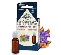 Glade Aromatherapy Essential Oil Diffuser Refill, Cool Mist Aromatherapy Diffuser & Air Freshener for Home, Moment of Zen with Lavender & Sandalwood Scent, 17.4ml
