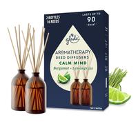 Glade Aromatherapy Reed Diffuser Gift Set, Home Decor Essential Oils Diffuser Soothing Fragrance, Calm Mind with Bergamot & Lemongrass, Pack of 2 (2 x
