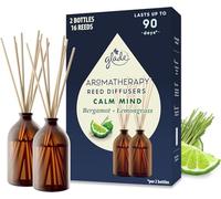 Glade Aromatherapy Reed Diffuser Gift Set, Home Decor Essential Oils Diffuser Soothing Fragrance, Calm Mind with Bergamot & Lemongrass, Pack of 2 (2 x 80 ml)
