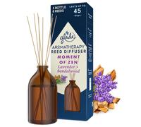 Glade Aromatherapy Reed Diffuser, Home Decor Essential Oils Diffuser Calming Fragrance, Moment of Zen with French Lavender & Australian Sandalwood, 8