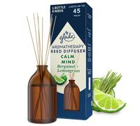 Glade Aromatherapy Reed Diffuser, Home Decor Essential Oils Diffuser Soothing Fragrance, Calm Mind with Italian Bergamot & Guatemalan Lemongrass, 80