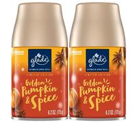 Glade Automatic Spray Refill, Air Freshener for Home and Bathroom, Golden Pumpkin & Spice, 6.2 Oz, 2 Count