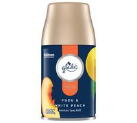 Glade Automatic Spray Refill Air Freshener for Home and Bathroom Yuzu & White Peach Fresh Collection 6.2 Oz