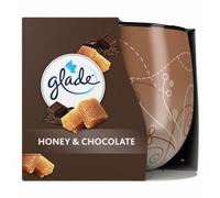 Glade Scented Candle Honey & Chocolate 120g x 1 - Long-Lasting Home Fragrance 31hr Burn Time - Warm Aroma Air Freshener with Welari Thank You Card | (1 Pack)