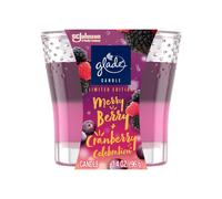 Glade Candle Jar Air Freshener 2in1 Merry Berry Cranberry Celebration Limited Edition Scent 34 Oz
