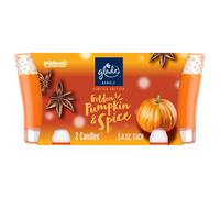 Glade Candle Jar Air Freshener Golden Pumpkin & Spice Limited Edition Scent 3.4 oz 2 Count