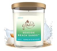 Glade Extra Large Scented Candle, Home Décor Jar Candle Infused with Essential Oils, 85 Hour Burn Time, Seaside Beach Sands, 454g