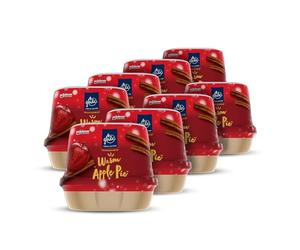 Glade Fragranced Bathroom Gel, Air Freshener and Discreet Odour Eliminator, Apple and Cinnamon, Pack of 8 (8 x 180g)