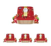 Glade Fragranced Bathroom Gel Air Freshener, Discreet Odour Eliminator Infused with Essential Oils, Limited Edition Christmas Air Freshener, Warm Apple Pie, 180g (Pack of 4)