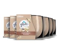 Glade Jar Candle, Scented Candle Infused with Essential Oils, Made Without Palm Oil, Up to 25 Hour Burn Time, Vanilla Blossom, Pack of 6 (6x108g)
