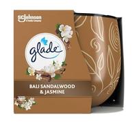 Glade Jar Candle, Scented Candle Infused with Essential Oils, Made Without Palm Oil, Up to 25 Hour Burn Time, Bali Sandalwood & Jasmine, Pack of 6 (6x108g)