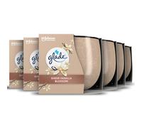 Glade Jar Candle, Scented Candle Infused with Essential Oils, Made Without Palm Oil, Up to 25 Hour Burn Time, Vanilla Blossom, Pack of 6 (6x108g)
