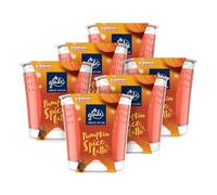 Glade Jar Candle, Scented Candle Infused with Essential Oils, Up to 27 Hours Burn Time, Pumpkin Spice Latte, Pack of 6 (6 x 112g)