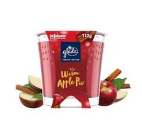 Glade Jar Candle, Scented Candle Infused with Essential Oils, Up to 27 Hours Burn Time, Warm Apple Pie, 112g