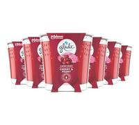 Glade Jar Candle, Scented Candle Infused with Essential Oils, Up to 27 Hours, Cherry & Peony, Pack of 6 (6 x 112g)