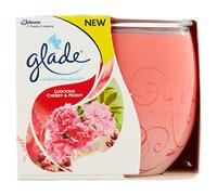 Glade Jar Candle, Scented Candle Infused with Essential Oils, Up to 29 Hour Burn Time, Cherry & Peony, 120g