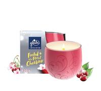 Glade Jar Candle, Scented Candle Infused with Essential Oils, Up to 29 Hour Burn Time, Frosted Floral Cherries, 120g