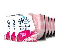 Glade Jar Candle, Scented Candle Infused with Essential Oils, Up to 29 Hour Burn Time, I Love You, Pack of 6 (6 x 120g)