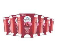 Glade Jar Candle, Scented Candle Infused with Essential Oils, Up to 30 Hour Burn Time, Cherry & Peony, Pack of 6 (6 x 112g)