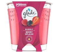 Glade Jar Candle, Scented Candle Infused with Essential Oils, Up to 30 Hours Burn Time, Bubbly Berry Splash, 112g