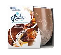 Glade Jar Candle, Scented Candle Infused with Essential Oils, Up to 31 Hour Burn Time, Honey & Chocolate, 120g